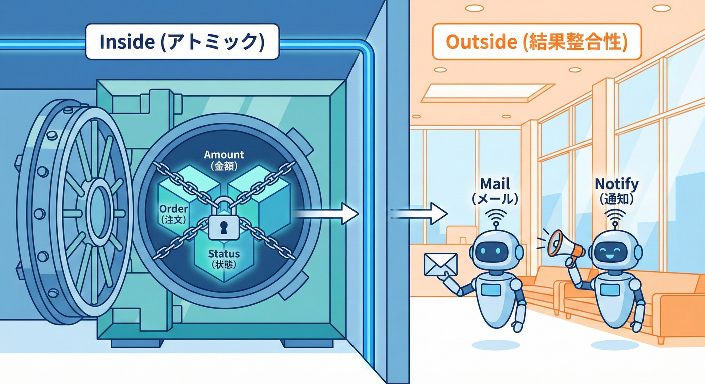 Inside vs Outside Transaction Boundary