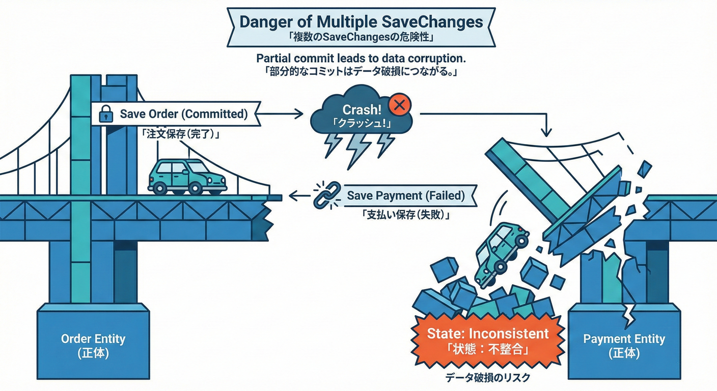 Danger of Multiple SaveChanges