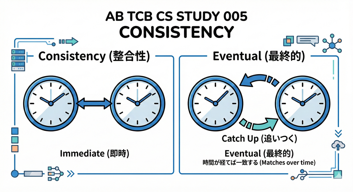 即時整合と最終的整合の比較