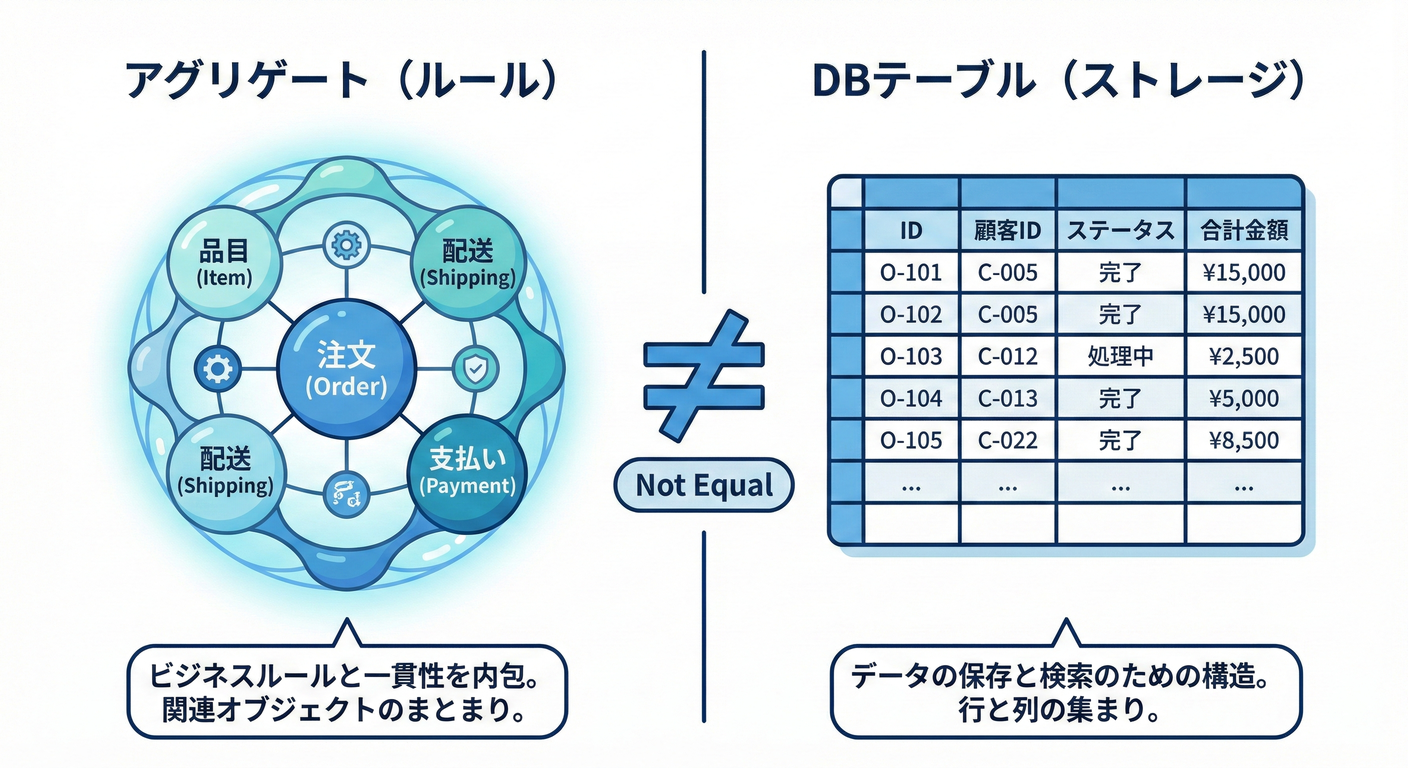 Aggregate vs DB Table