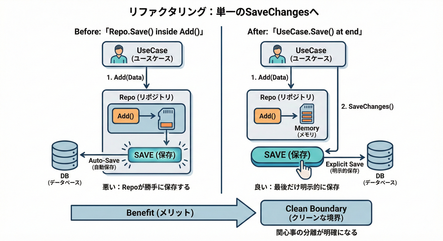 Refactoring to Single SaveChanges