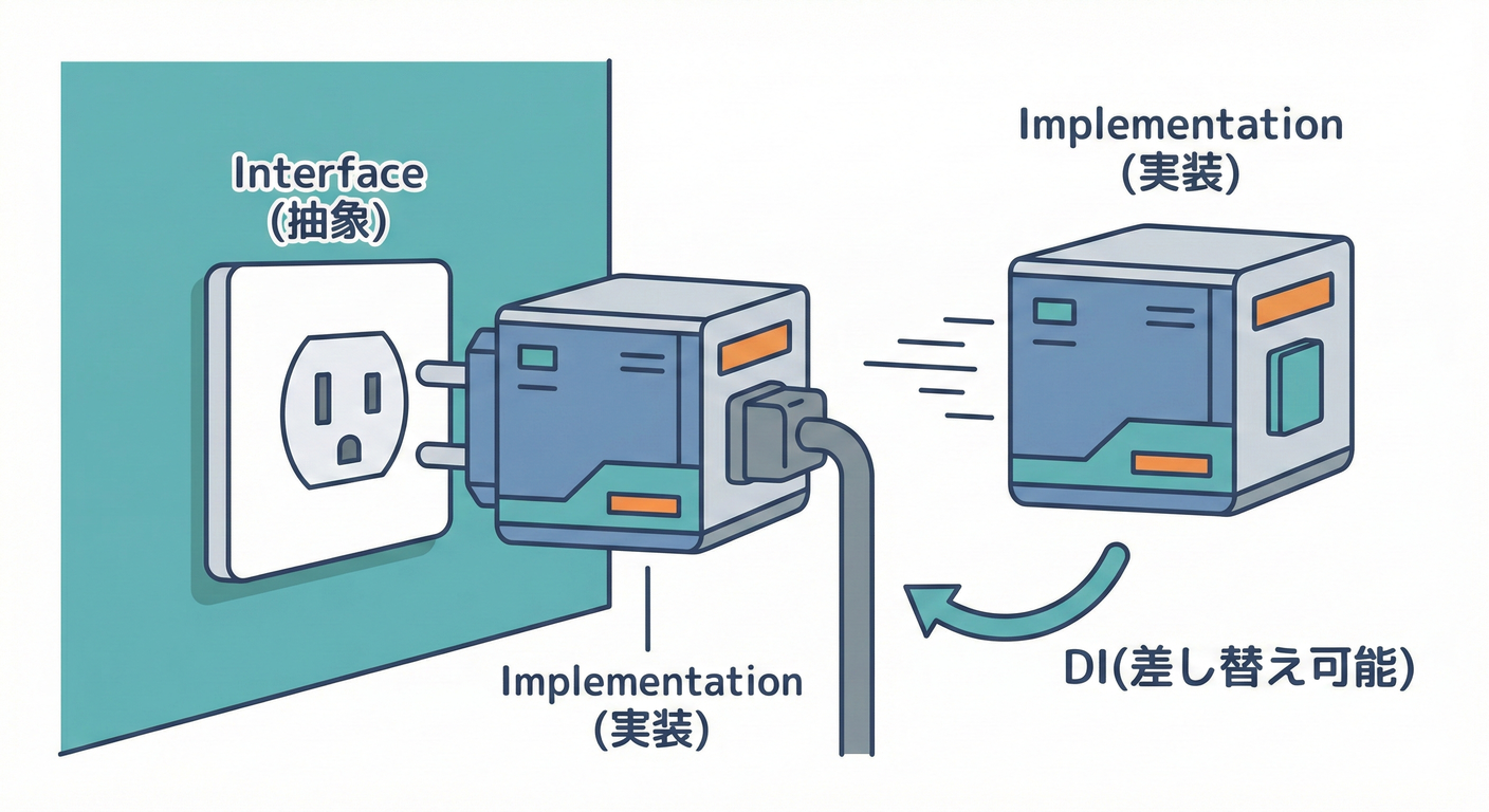DIPによる実装の差し替え