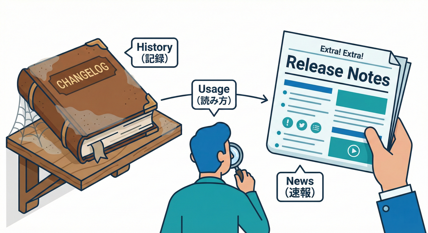 Changelog vs Release Note