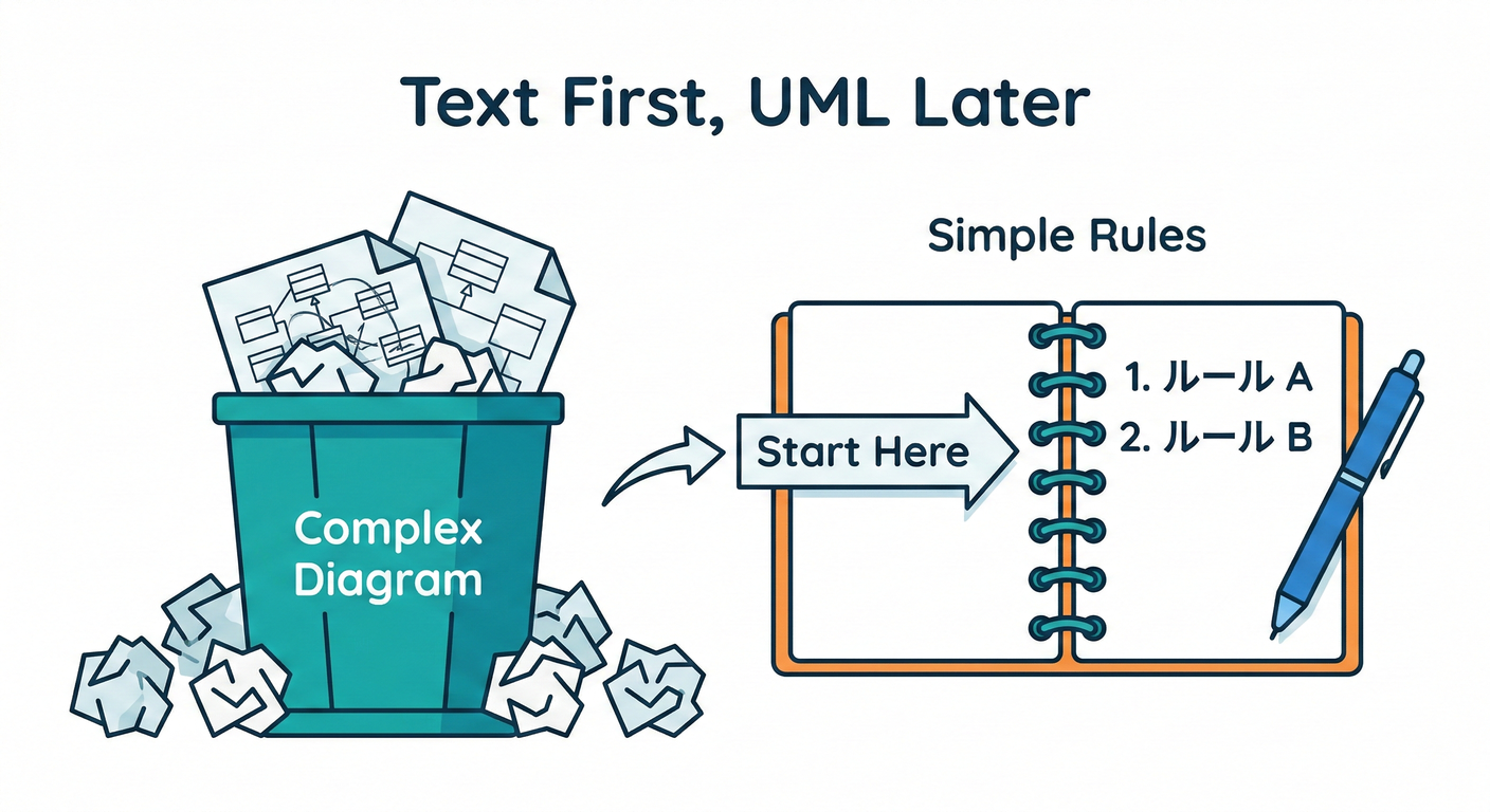 text over uml