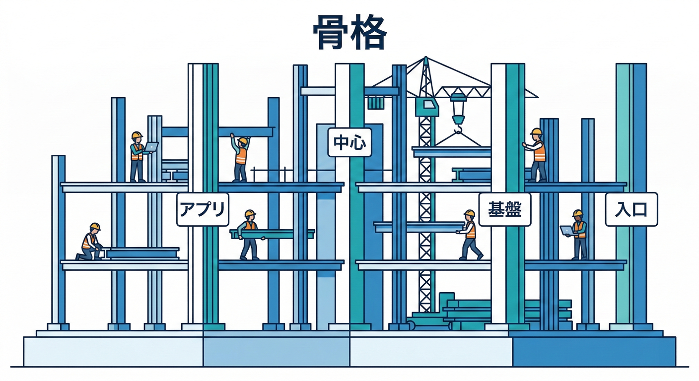 骨格の構築
