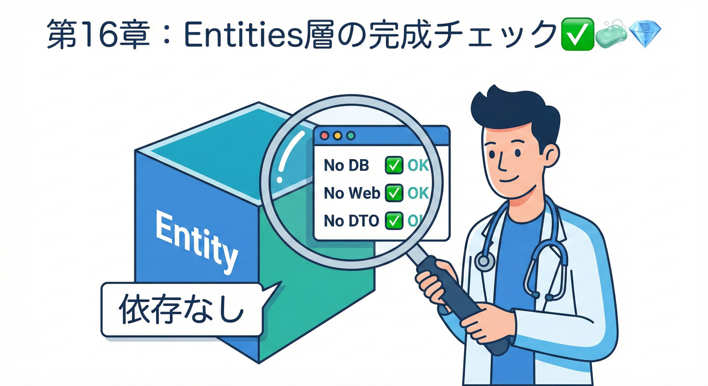 Entities層の完成チェック