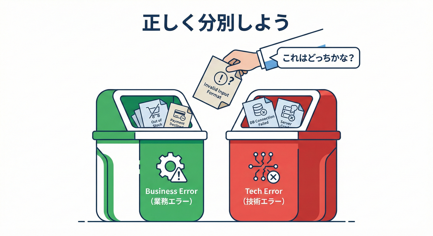 Sorting errors into correct bins.