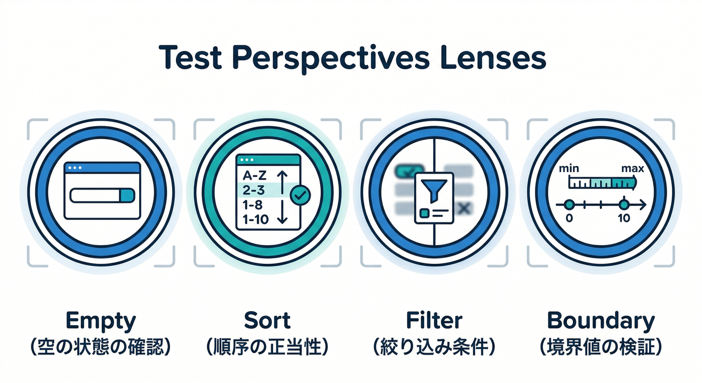 Test Perspectives Lenses