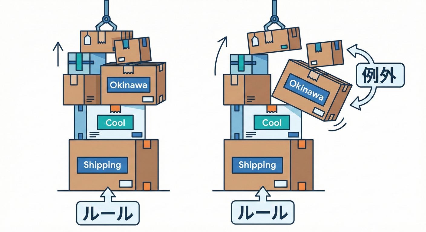 Shipping Rules Piling Up