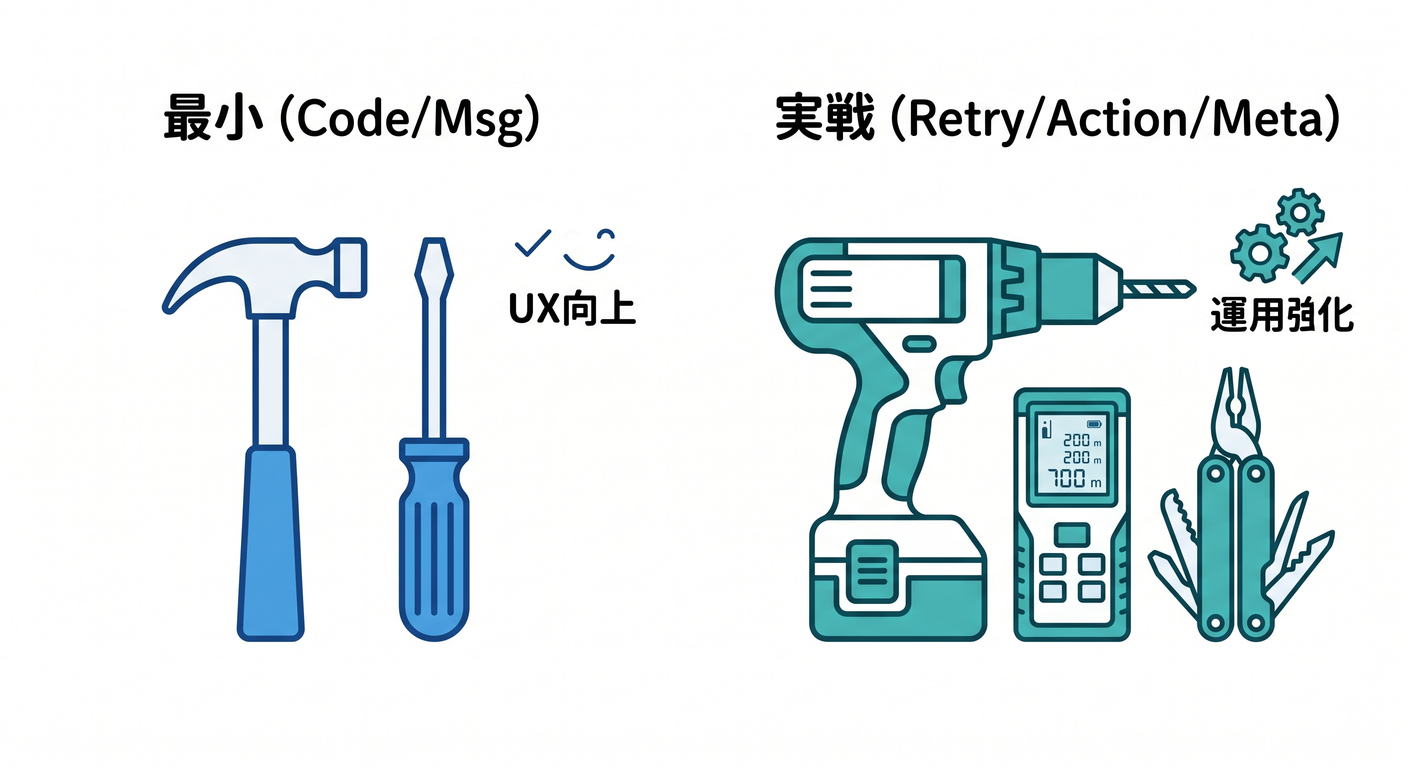 Minimal vs Practical Error Set