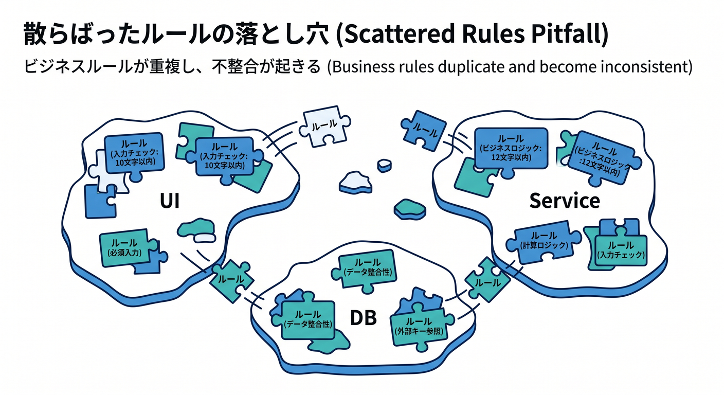 Scattered Rules Pitfall