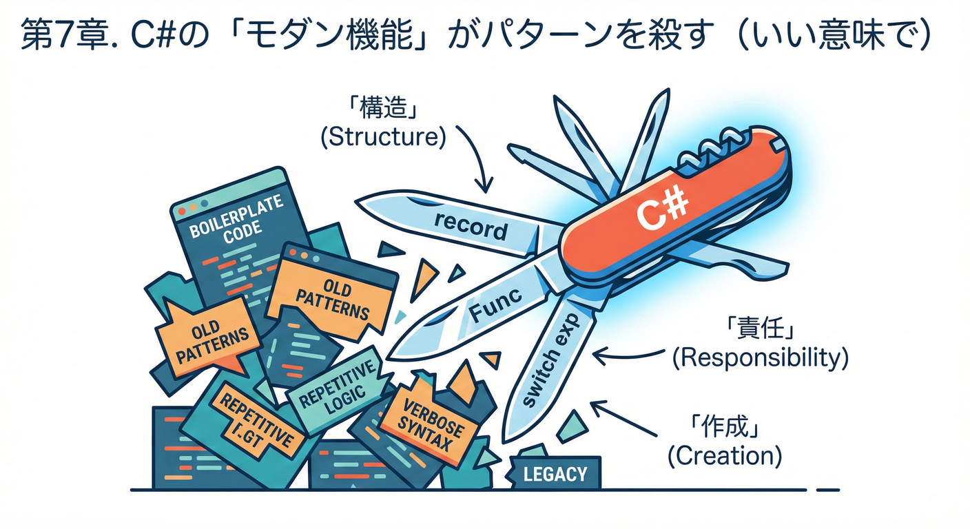 第7章. C#の「モダン機能」がパターンを殺す(いい意味で)