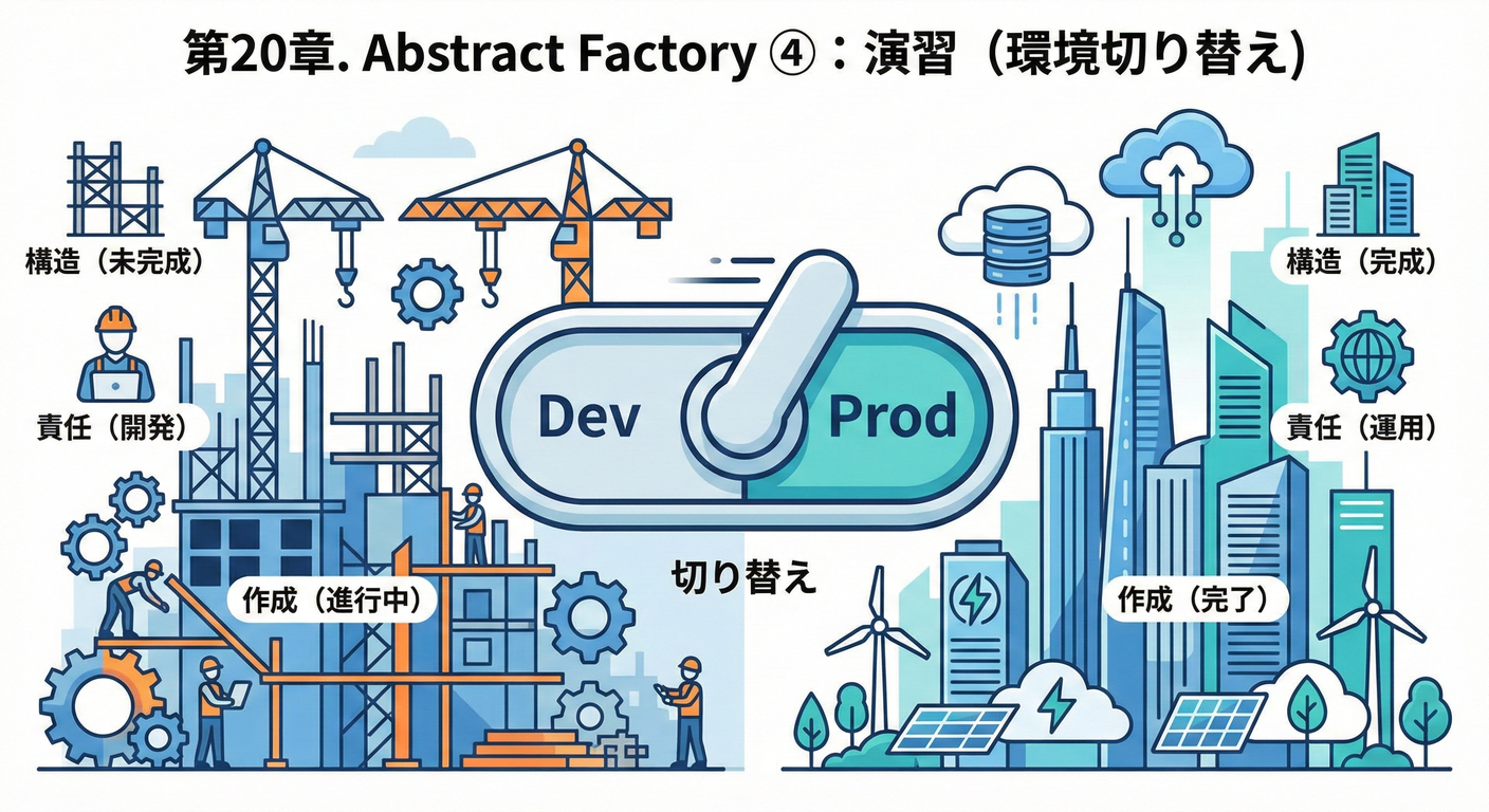 第20章. Abstract Factory ④:演習(環境切り替え)