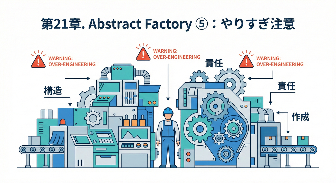 第21章. Abstract Factory ⑤:やりすぎ注意