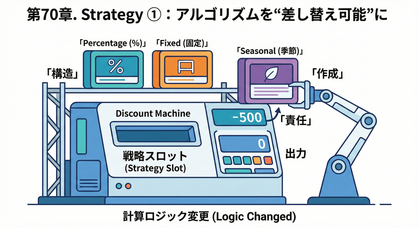 Strategyパターンの基本：アルゴリズムの差し替え