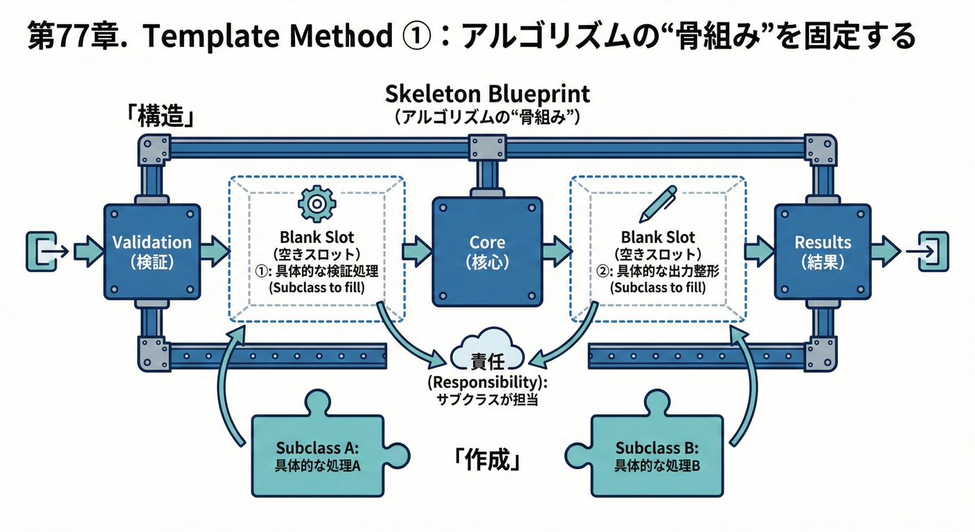 Template Methodパターンのアルゴリズムの骨組み