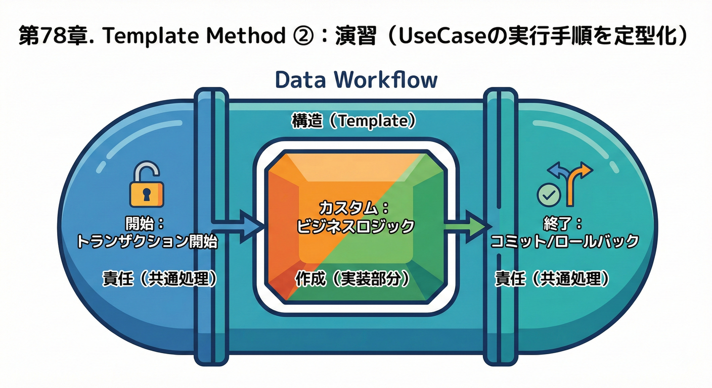 共通フローを定型化する演習(Template Method)