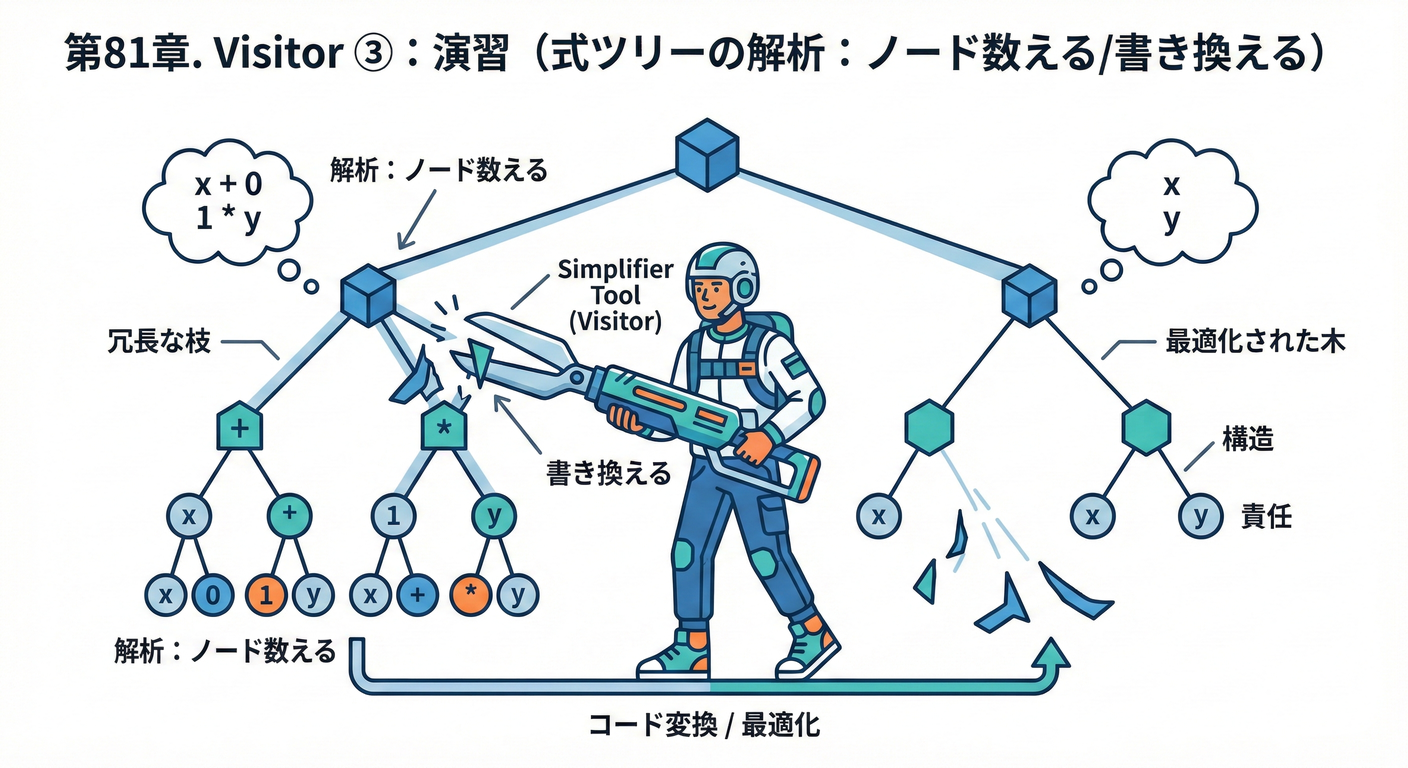 Visitorパターンを用いた式ツリー書き換えの演習