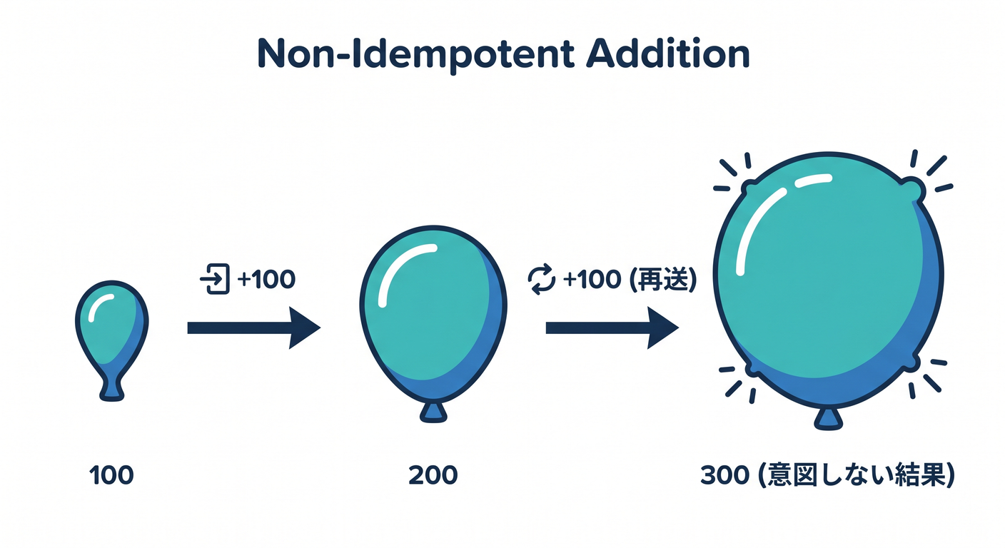 Non-Idempotent Addition