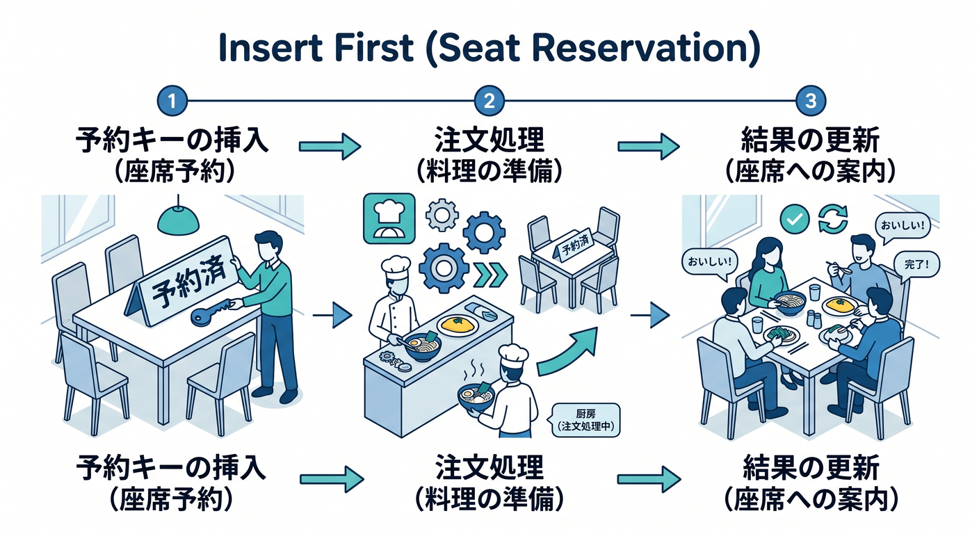 先に場所を取る