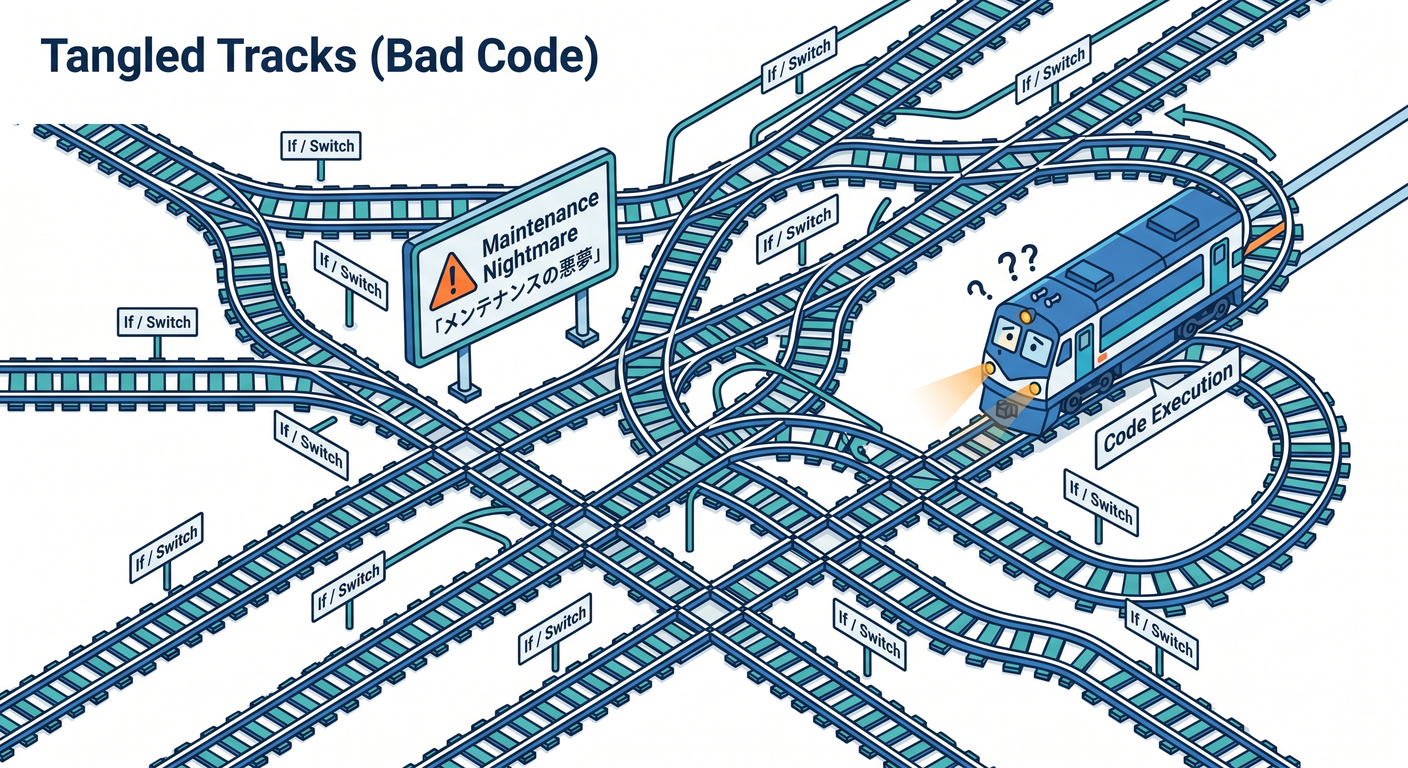 Tangled Tracks (Bad Code)