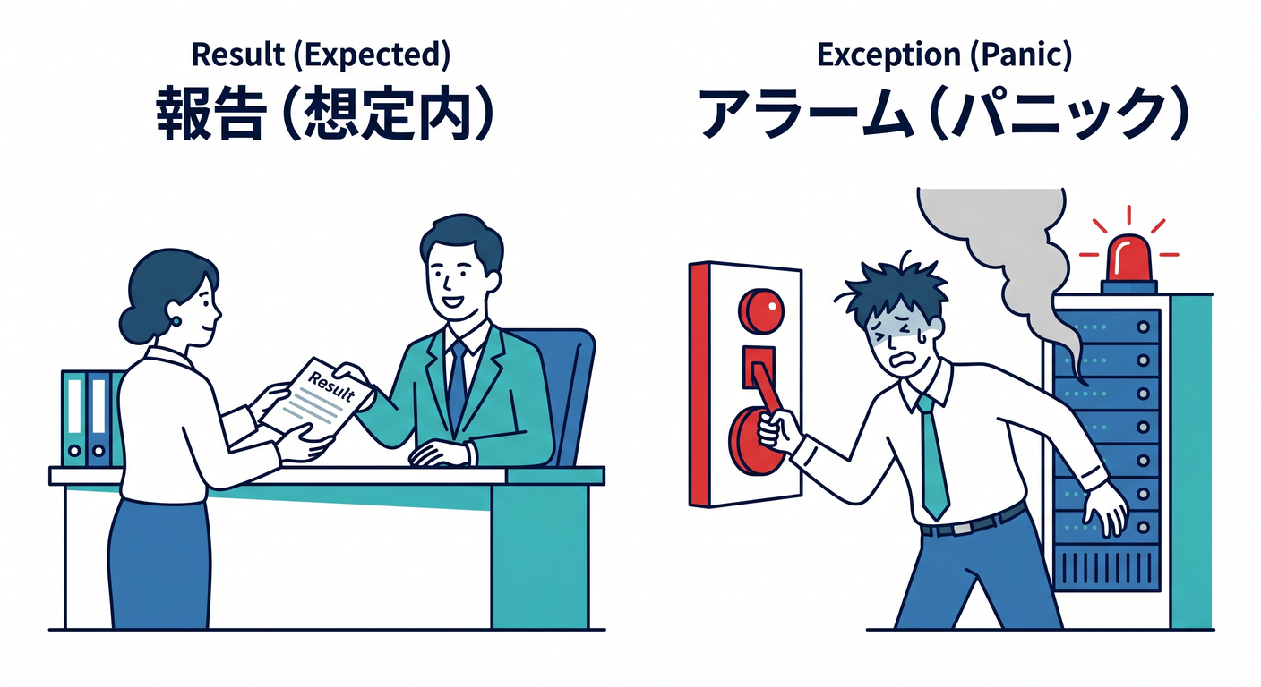 Result vs Exception Usage