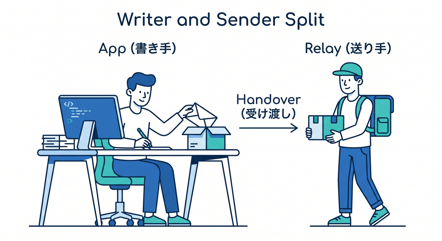 Writer and Sender Split
