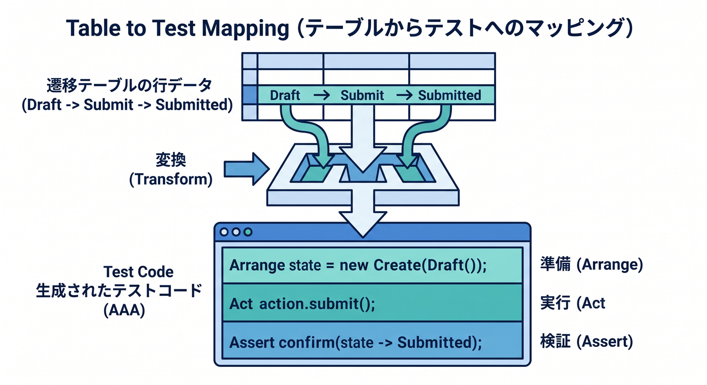 Table to Test Mapping