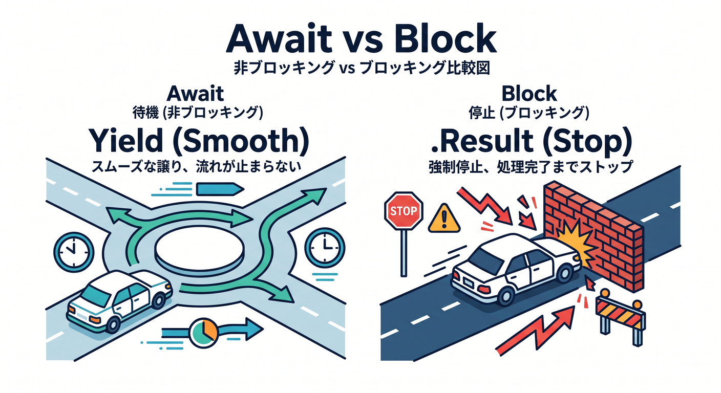 Await vs Block