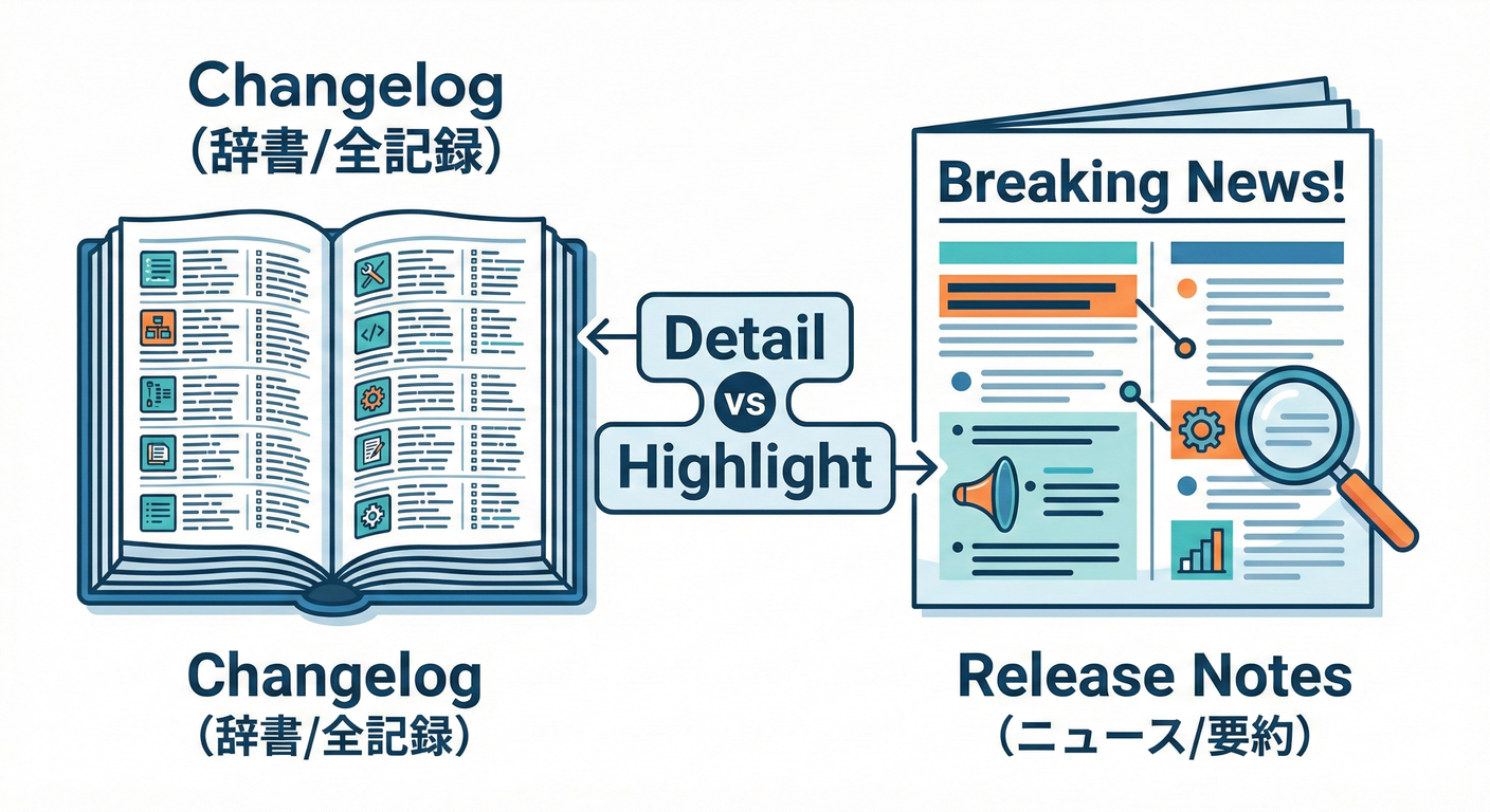 Changelog vs Release Notes