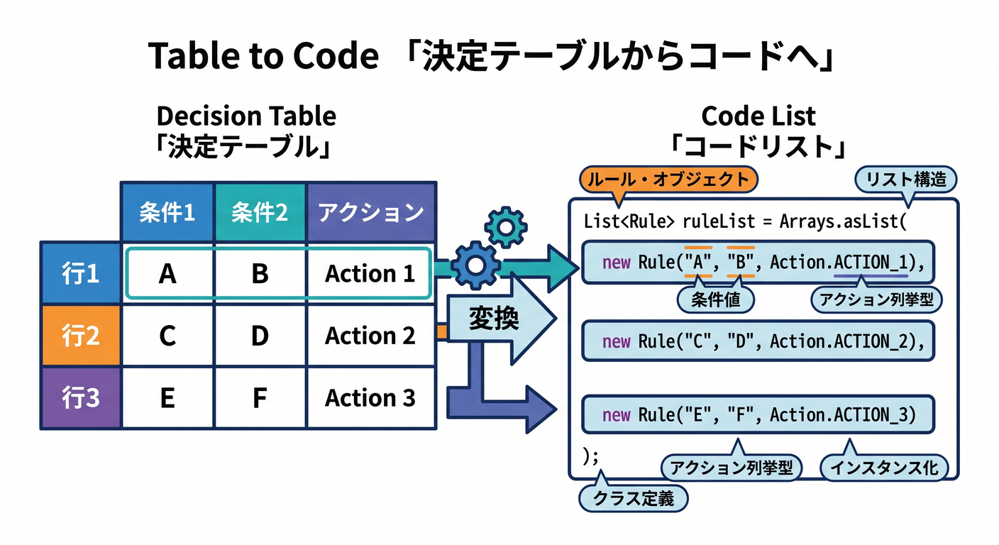 Table to Code