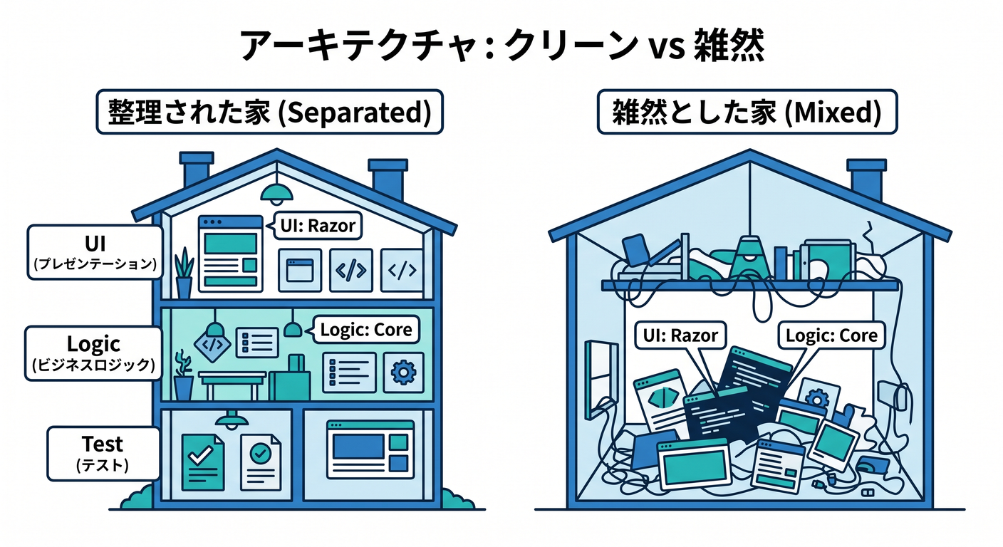 Architecture Clean vs Messy