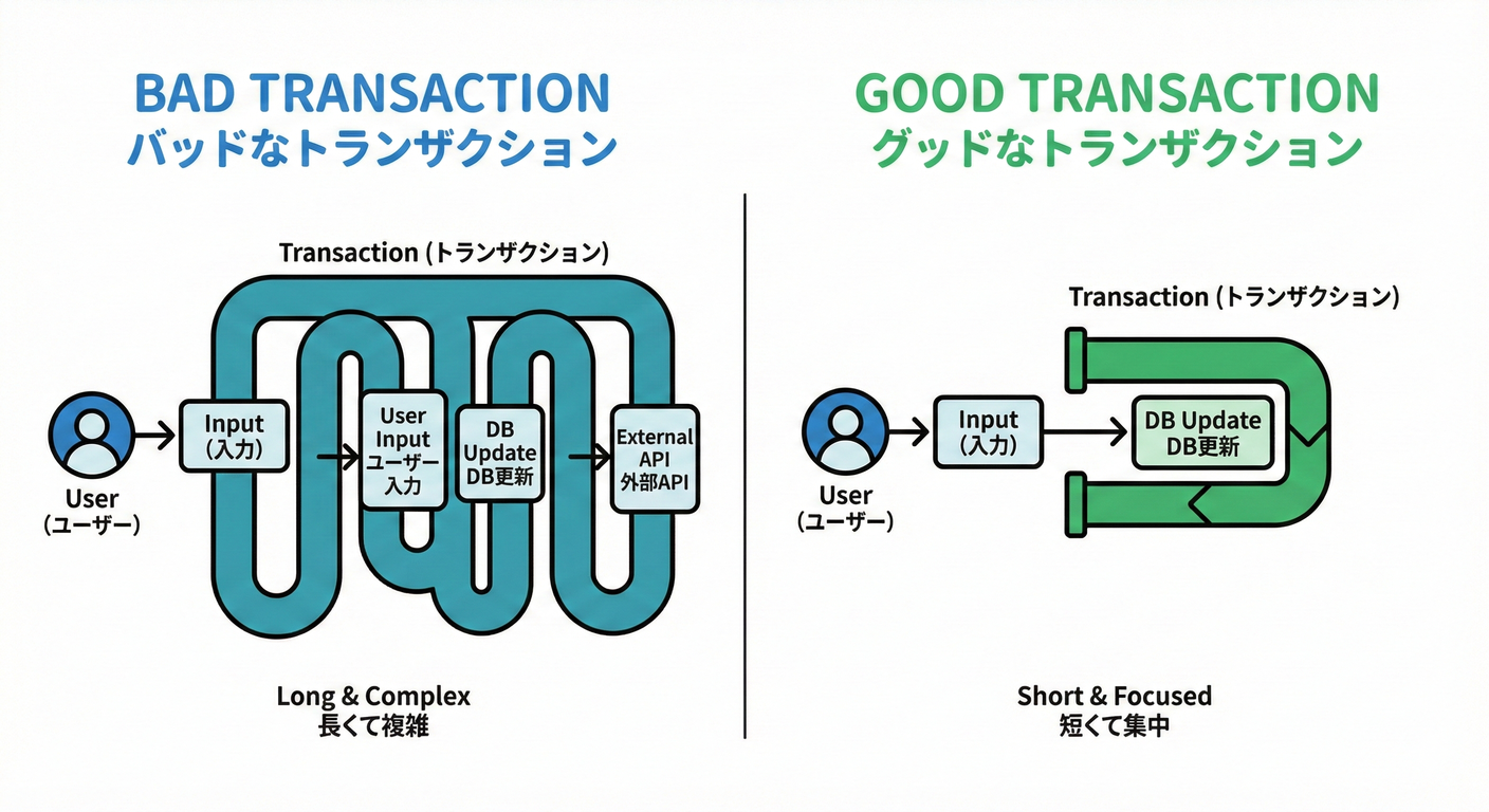 Transaction length comparison