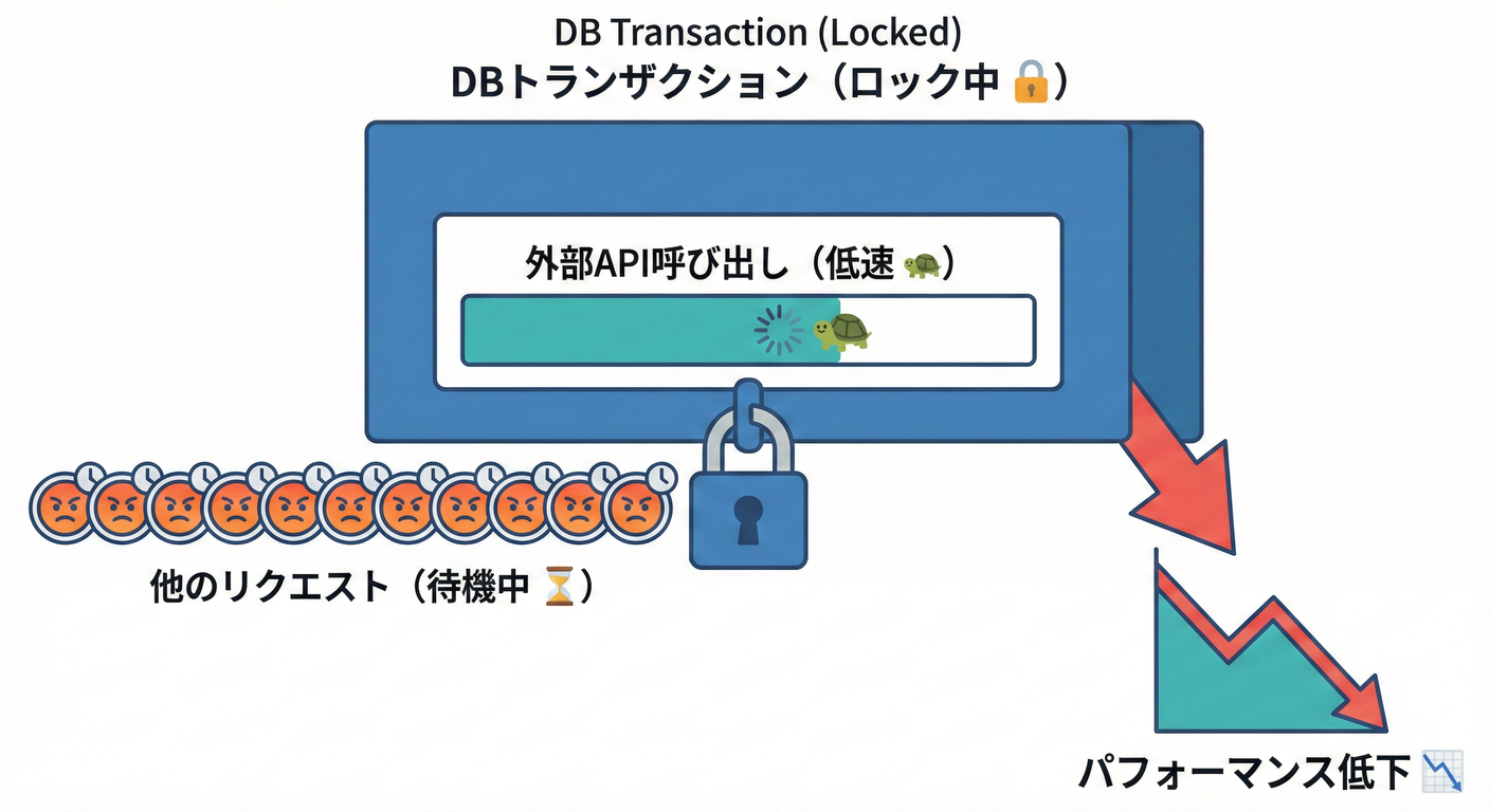 I/O inside Transaction (Bottleneck)
