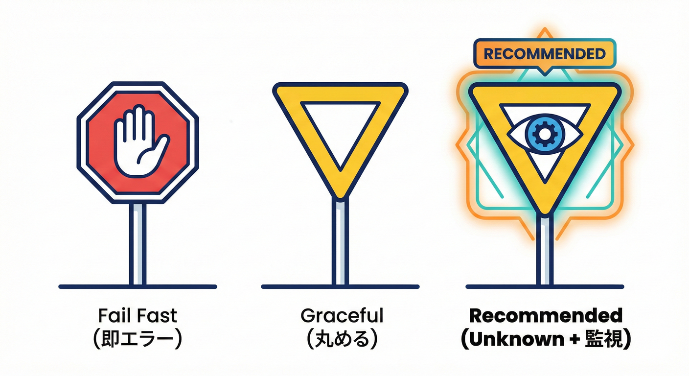 未知のenum値に対する3つの戦略