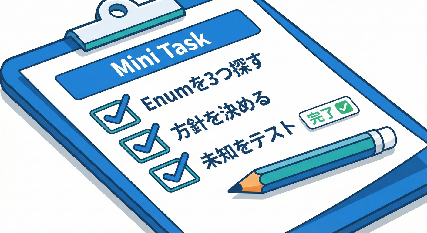 Enum Task Checklist
