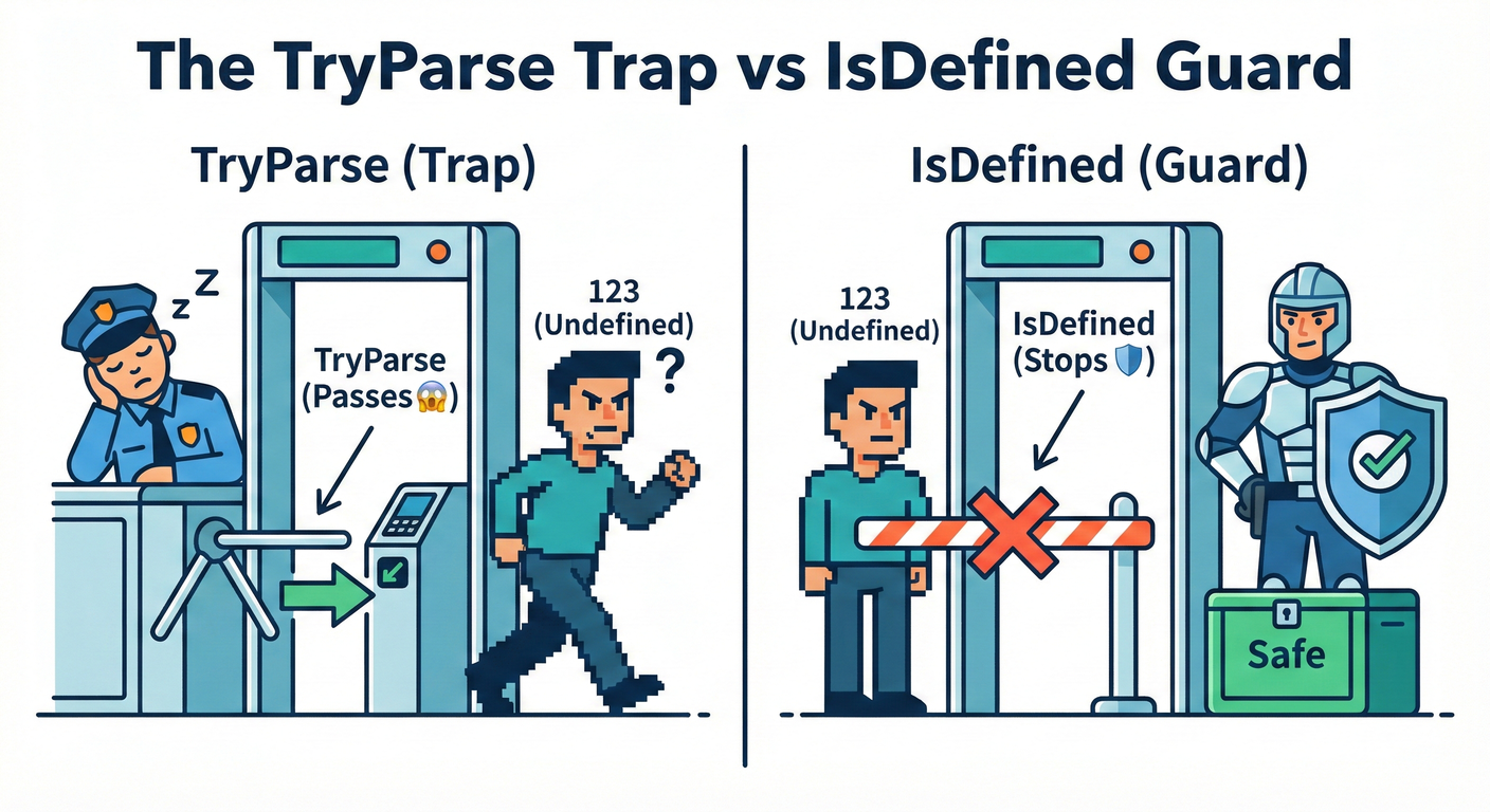 The TryParse Trap vs IsDefined Guard