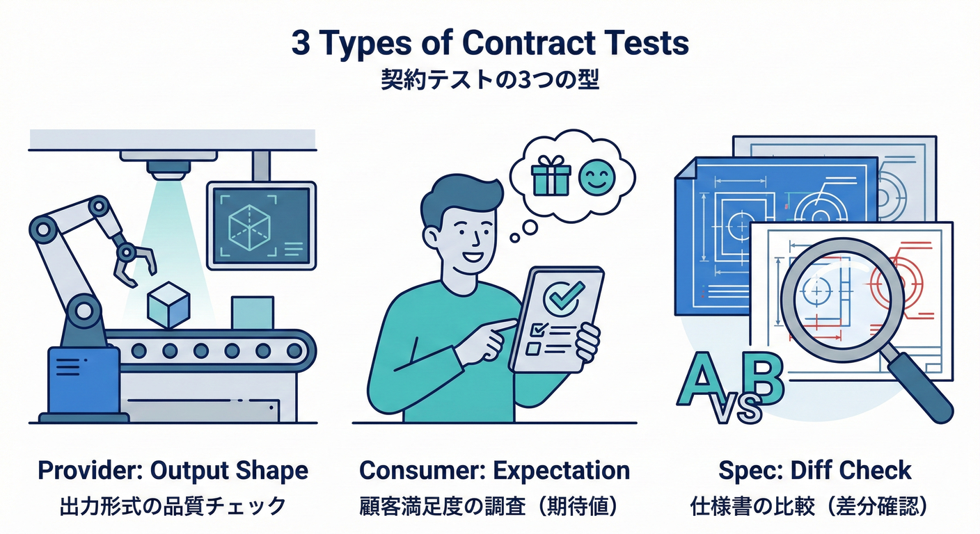 Three Types of Contract Testing