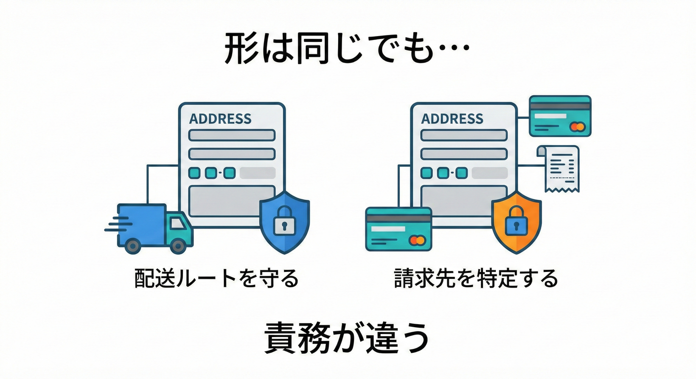 同じデータで違う責任