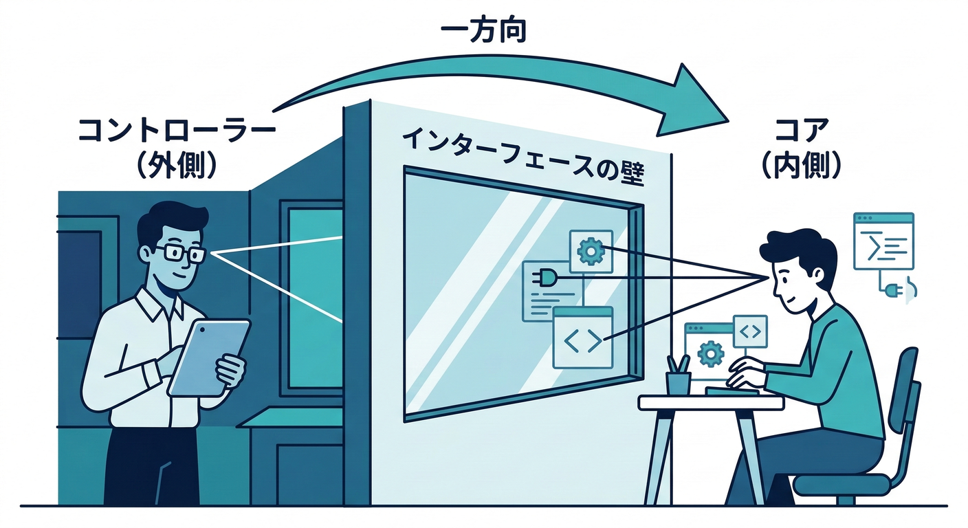 Dependency Direction (One-Way Mirror)