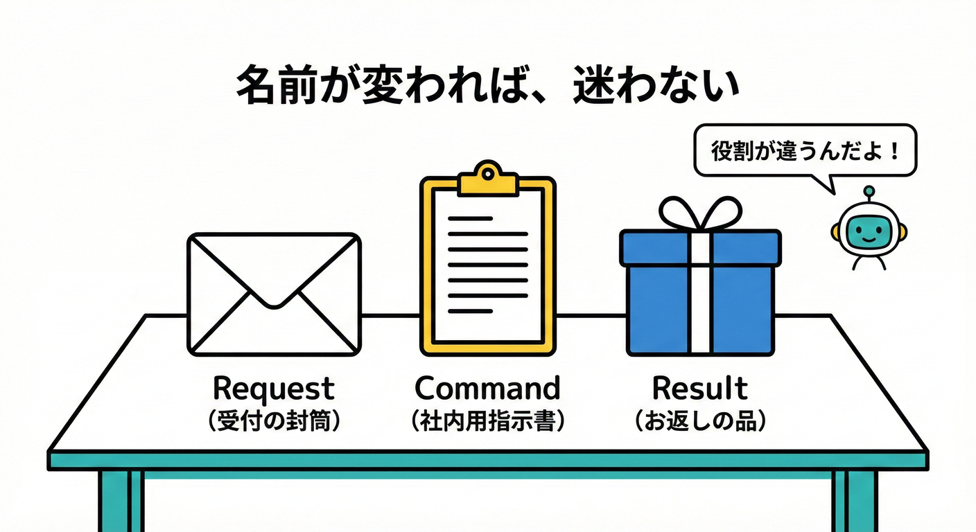 Three distinct types of containers.