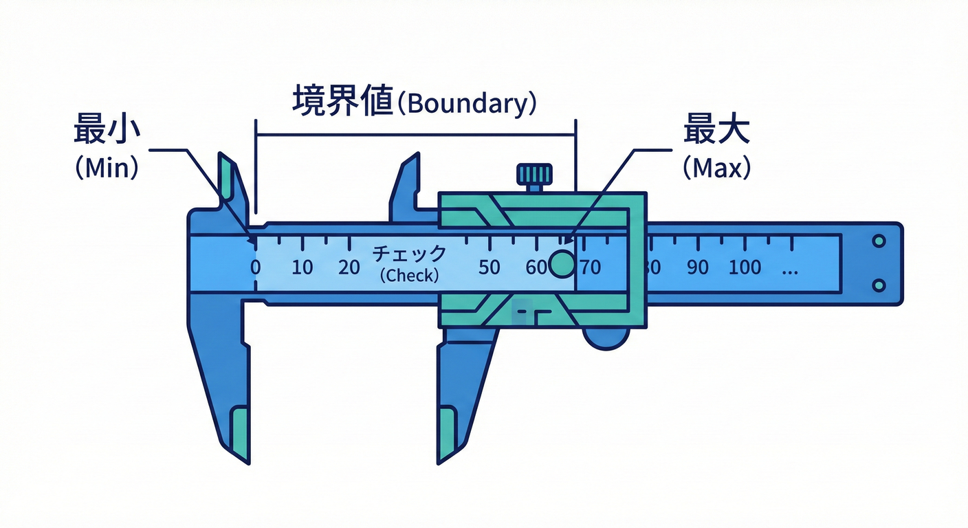 数値の範囲チェックと境界値