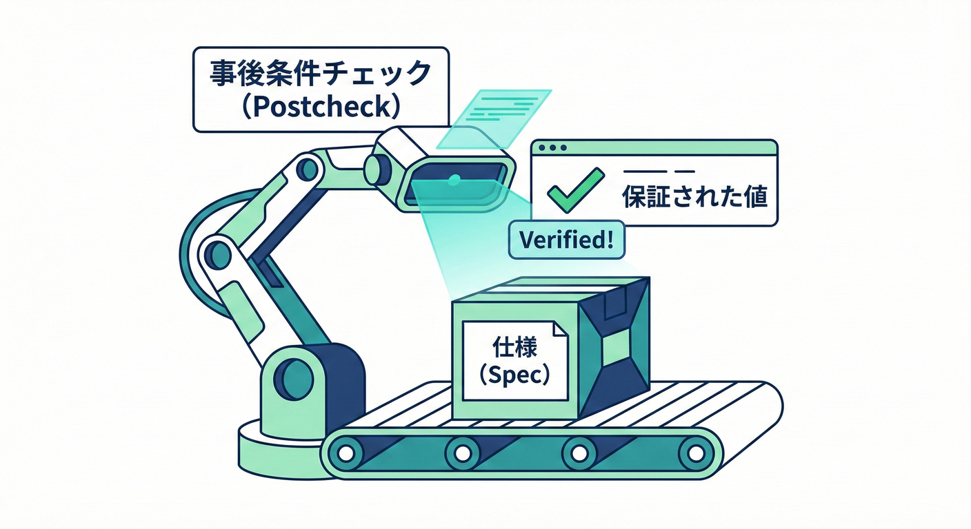 戻り値の保証(事後条件)の検証チェック