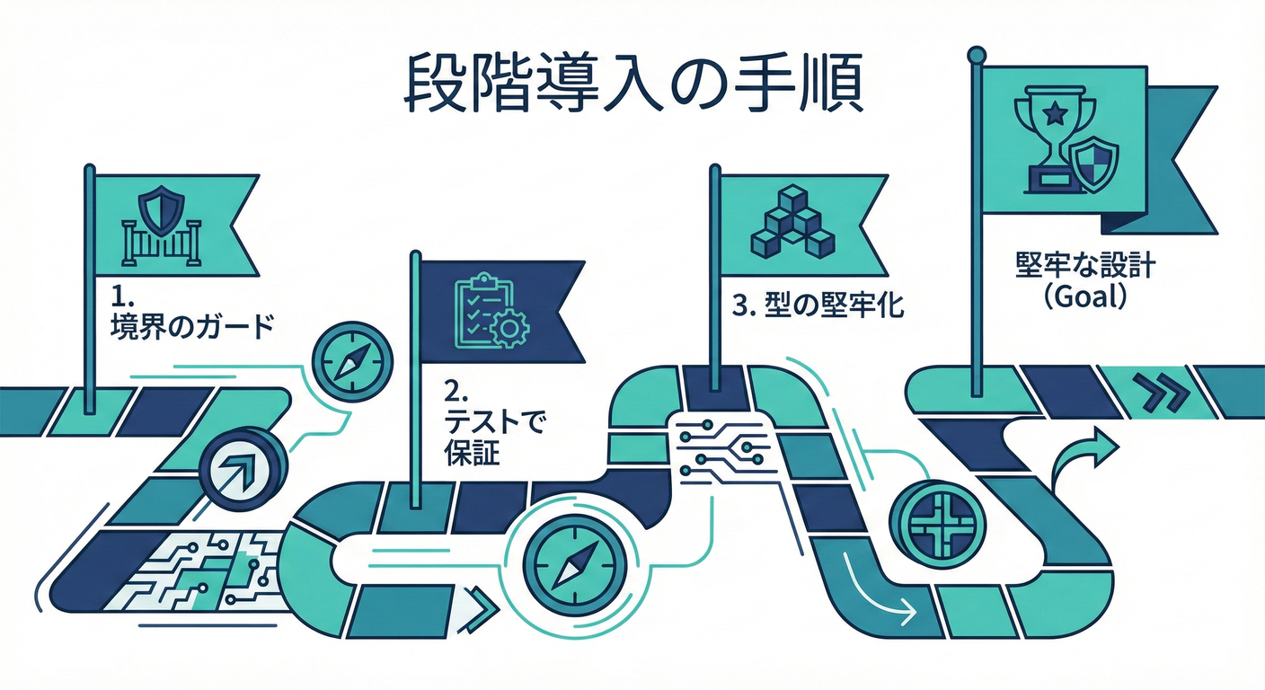 段階的導入:効果が高いところから一歩ずつ DbC を取り入れる
