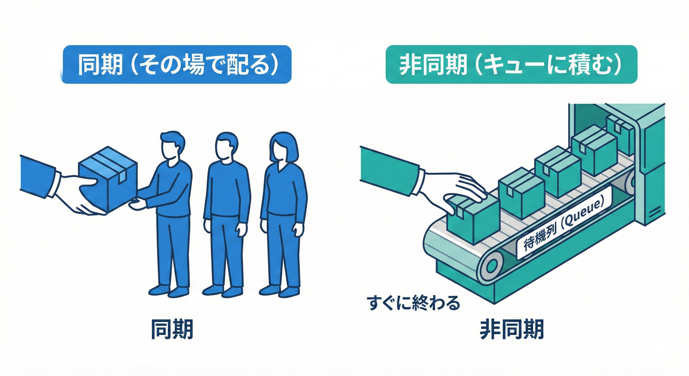 インプロセス型とキュー型の比較