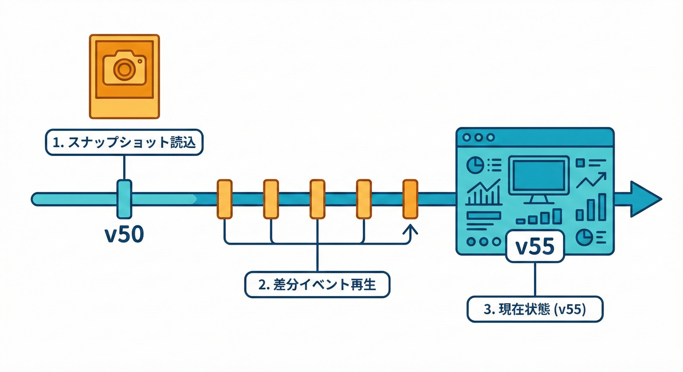 スナップショットを使った復元の流れ