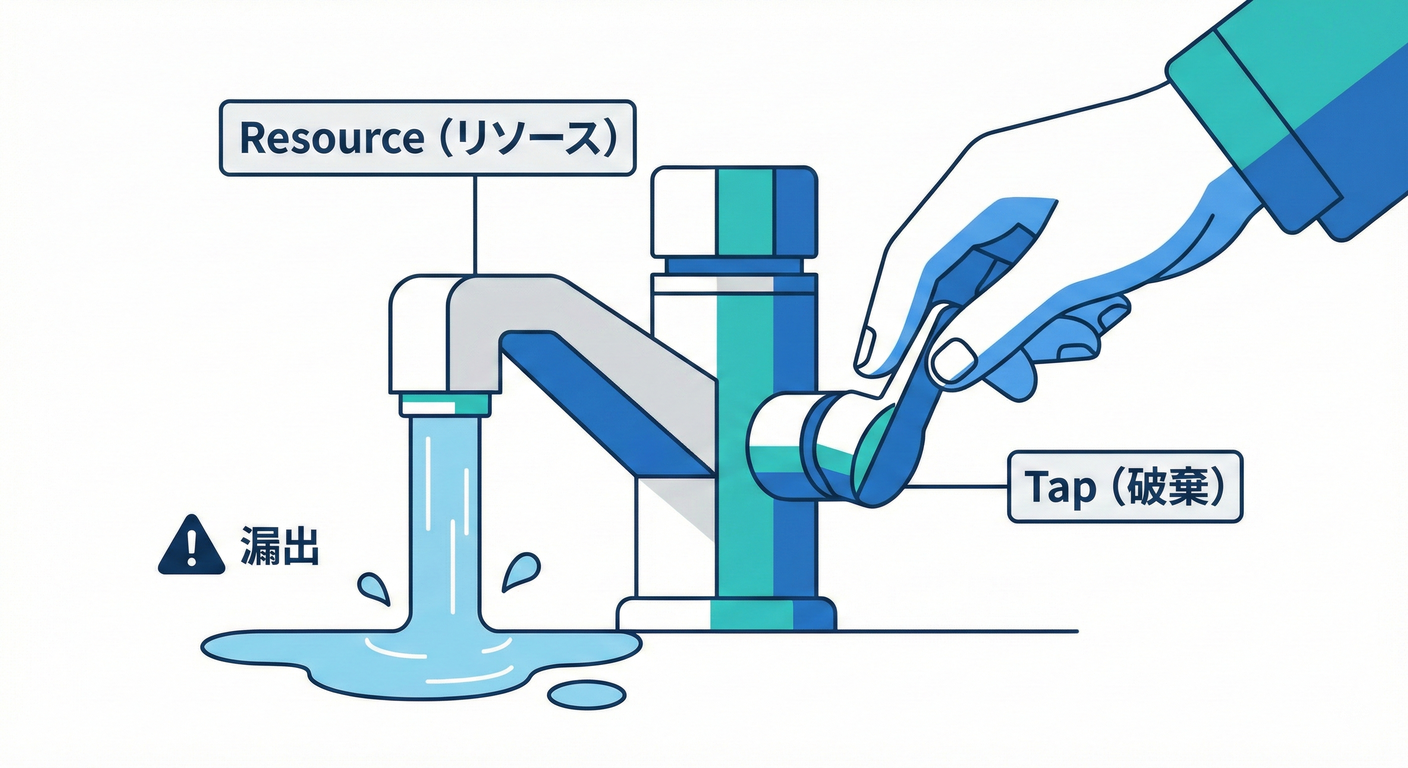 Disposable Tap Warning
