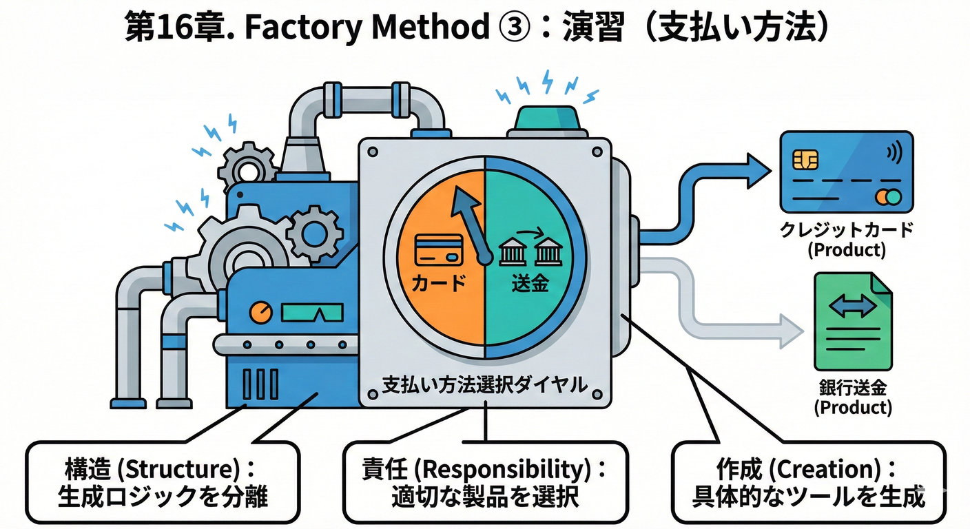 第16章. Factory Method ③：演習（支払い方法）