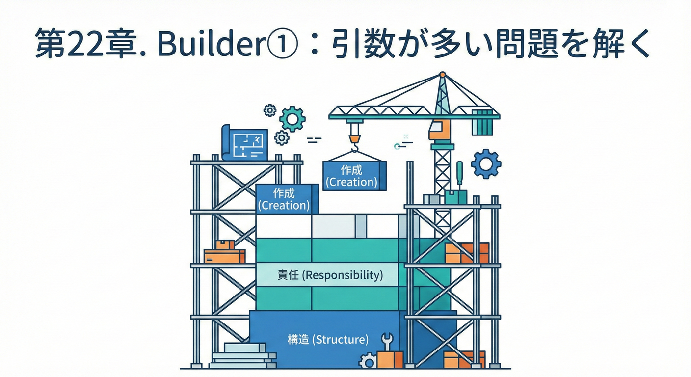 第22章. Builder ①：引数が多い問題を解く