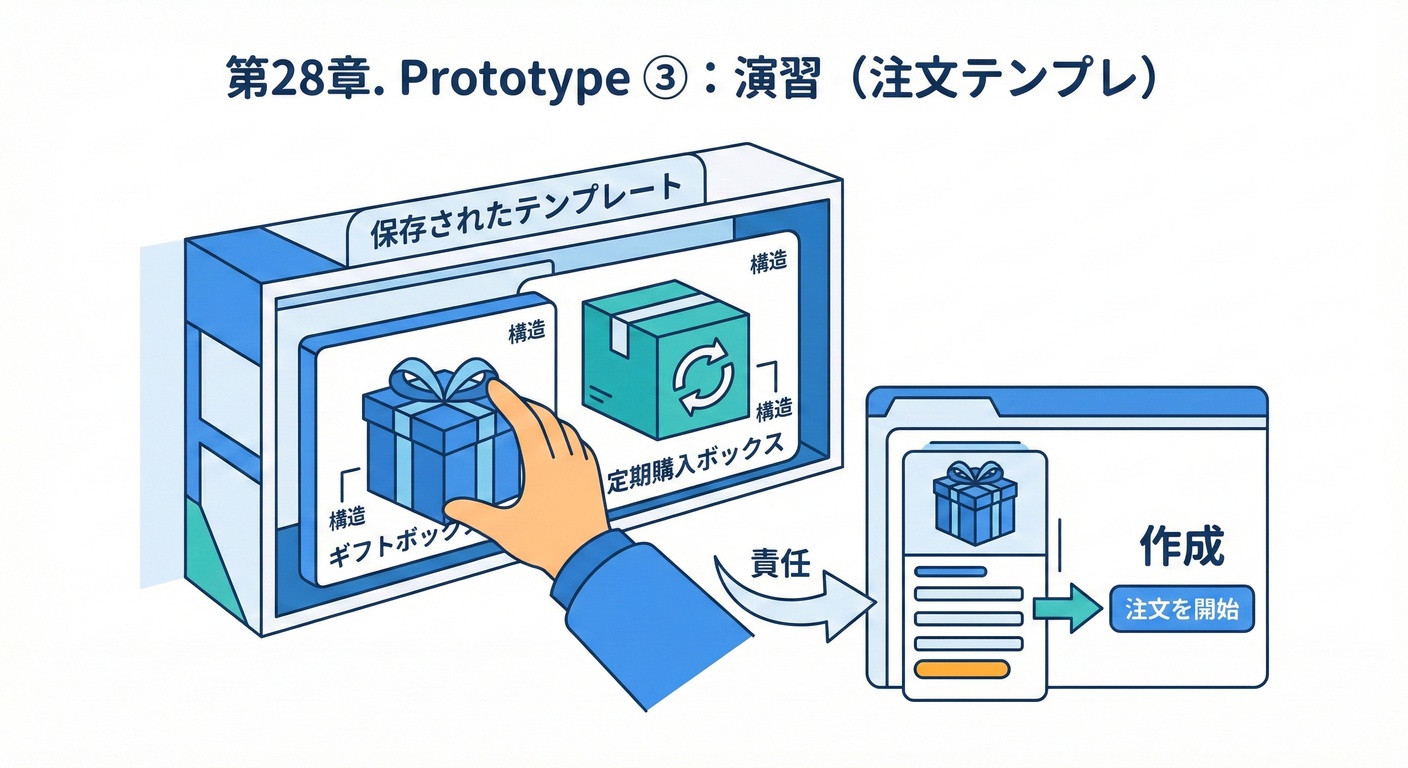第28章. Prototype ③：演習（注文テンプレ）